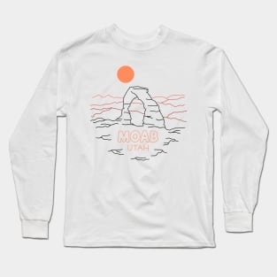 Moab Utah Line Art Long Sleeve T-Shirt